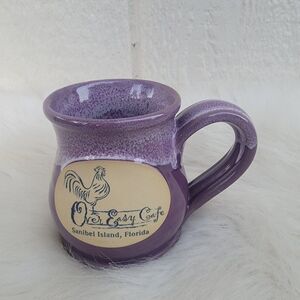 Deneen Pottery Mug Purple Drip Glaze Cup Over Easy Cafe Sanibel Island Florida